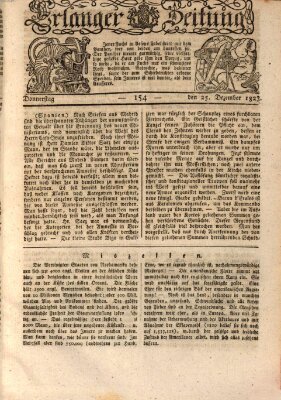 Erlanger Zeitung (Erlanger Real-Zeitung) Donnerstag 25. Dezember 1823