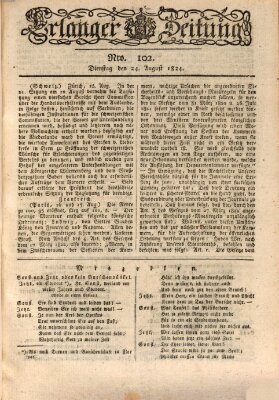 Erlanger Zeitung (Erlanger Real-Zeitung) Dienstag 24. August 1824