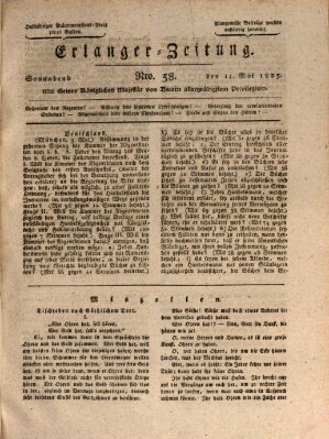 Erlanger Zeitung (Erlanger Real-Zeitung) Samstag 14. Mai 1825