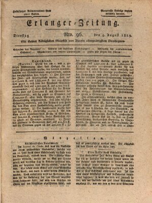 Erlanger Zeitung (Erlanger Real-Zeitung) Dienstag 9. August 1825