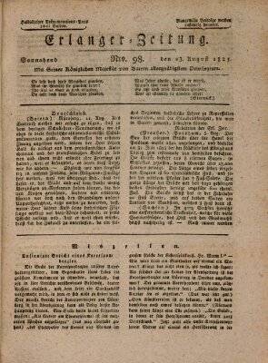 Erlanger Zeitung (Erlanger Real-Zeitung) Samstag 13. August 1825