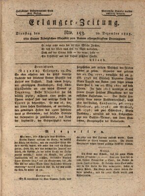 Erlanger Zeitung (Erlanger Real-Zeitung) Dienstag 20. Dezember 1825