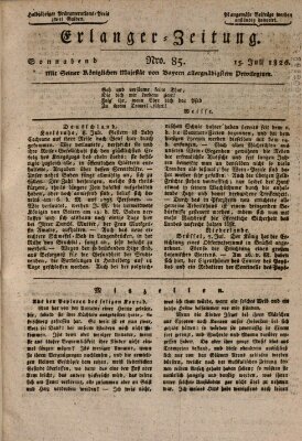 Erlanger Zeitung (Erlanger Real-Zeitung) Samstag 15. Juli 1826