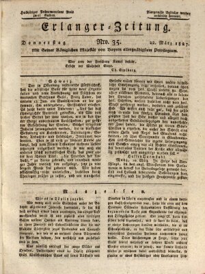 Erlanger Zeitung (Erlanger Real-Zeitung) Donnerstag 22. März 1827