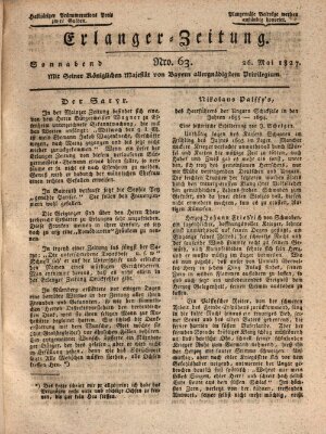 Erlanger Zeitung (Erlanger Real-Zeitung) Samstag 26. Mai 1827