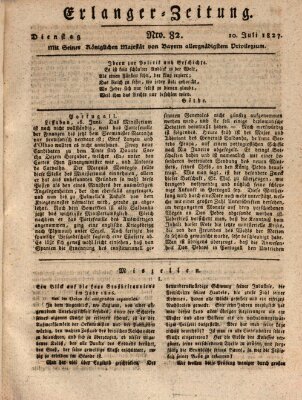 Erlanger Zeitung (Erlanger Real-Zeitung) Dienstag 10. Juli 1827