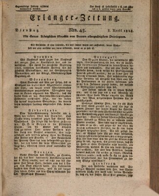 Erlanger Zeitung (Erlanger Real-Zeitung) Dienstag 8. April 1828