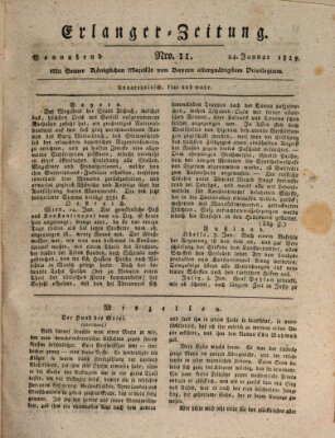 Erlanger Zeitung (Erlanger Real-Zeitung) Samstag 24. Januar 1829