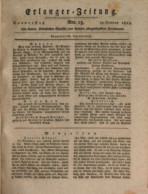 Erlanger Zeitung (Erlanger Real-Zeitung) Donnerstag 29. Januar 1829