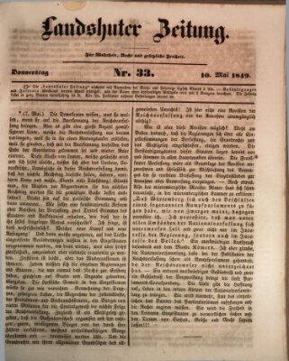 Landshuter Zeitung Donnerstag 10. Mai 1849