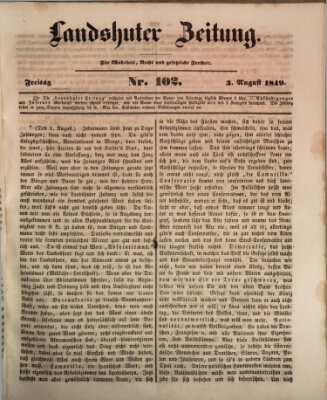Landshuter Zeitung Freitag 3. August 1849