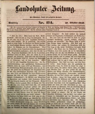 Landshuter Zeitung Samstag 27. Oktober 1849