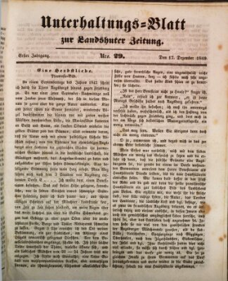 Landshuter Zeitung Montag 17. Dezember 1849