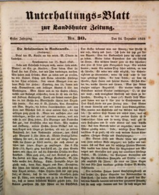 Landshuter Zeitung Montag 24. Dezember 1849