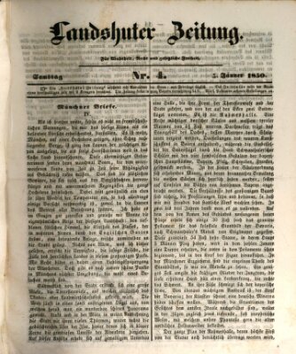 Landshuter Zeitung Samstag 5. Januar 1850