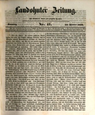 Landshuter Zeitung Sonntag 20. Januar 1850