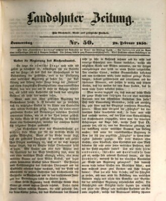Landshuter Zeitung Donnerstag 28. Februar 1850