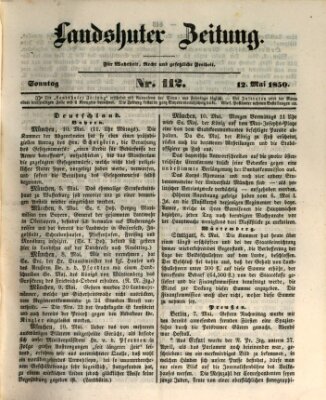 Landshuter Zeitung Sonntag 12. Mai 1850