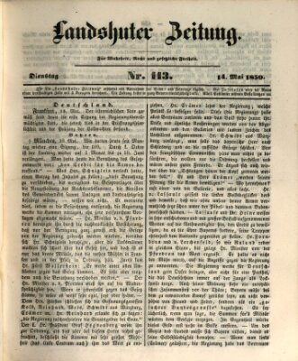 Landshuter Zeitung Dienstag 14. Mai 1850