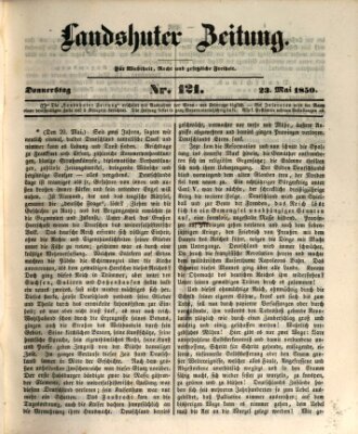 Landshuter Zeitung Donnerstag 23. Mai 1850