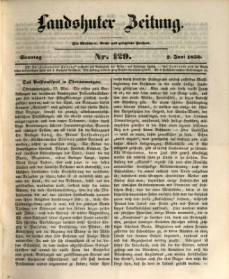 Landshuter Zeitung Sonntag 2. Juni 1850