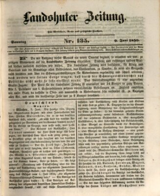 Landshuter Zeitung Sonntag 9. Juni 1850