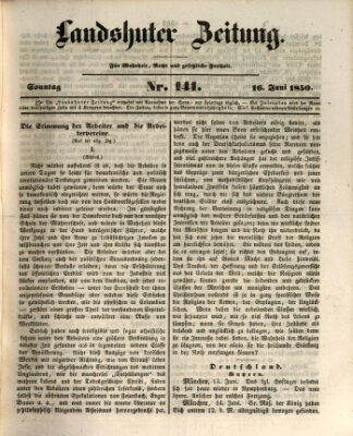 Landshuter Zeitung Sonntag 16. Juni 1850