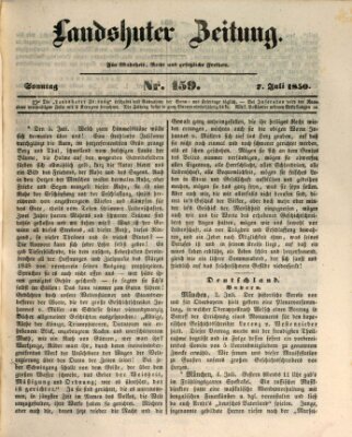 Landshuter Zeitung Sonntag 7. Juli 1850