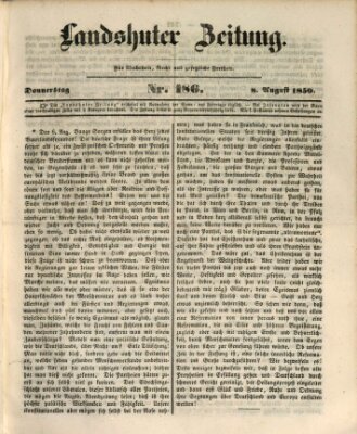 Landshuter Zeitung Donnerstag 8. August 1850