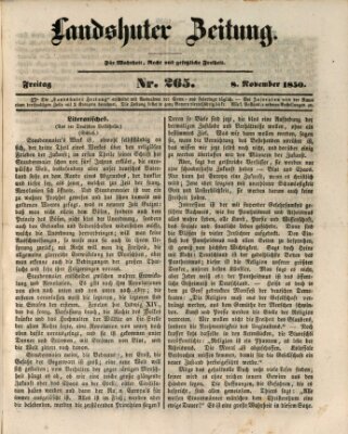 Landshuter Zeitung Freitag 8. November 1850
