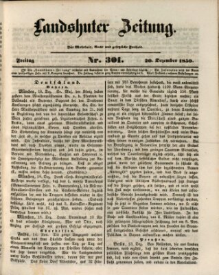 Landshuter Zeitung Freitag 20. Dezember 1850