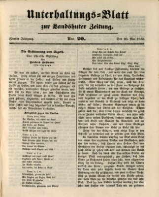 Landshuter Zeitung Montag 20. Mai 1850