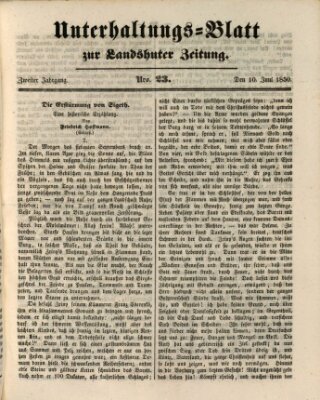 Landshuter Zeitung Montag 10. Juni 1850