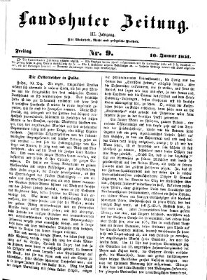Landshuter Zeitung Freitag 10. Januar 1851