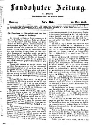 Landshuter Zeitung Sonntag 16. März 1851