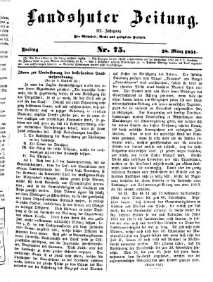 Landshuter Zeitung Freitag 28. März 1851