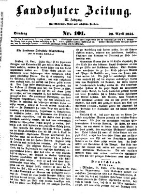 Landshuter Zeitung Dienstag 29. April 1851
