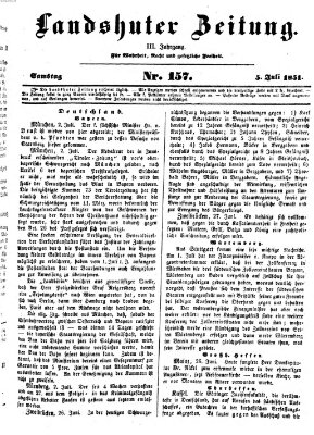 Landshuter Zeitung Samstag 5. Juli 1851