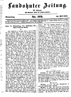 Landshuter Zeitung Donnerstag 24. Juli 1851