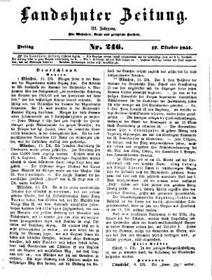 Landshuter Zeitung Freitag 17. Oktober 1851