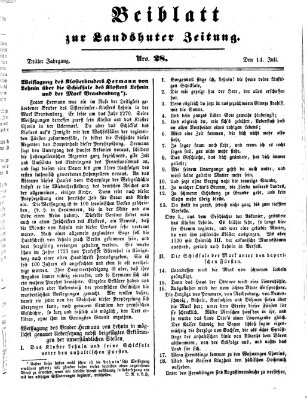 Landshuter Zeitung Montag 14. Juli 1851