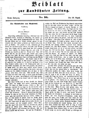 Landshuter Zeitung Montag 25. August 1851