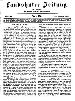Landshuter Zeitung Sonntag 25. Januar 1852