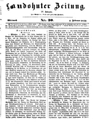 Landshuter Zeitung Mittwoch 4. Februar 1852