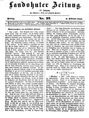 Landshuter Zeitung Freitag 6. Februar 1852