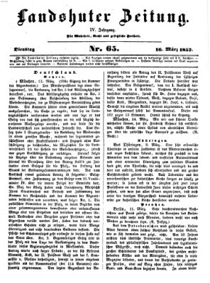 Landshuter Zeitung Dienstag 16. März 1852
