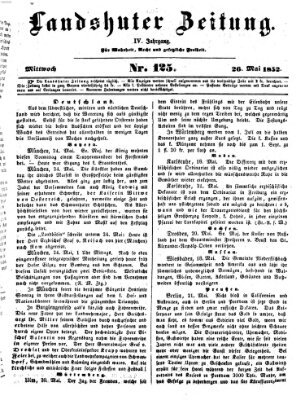 Landshuter Zeitung Mittwoch 26. Mai 1852