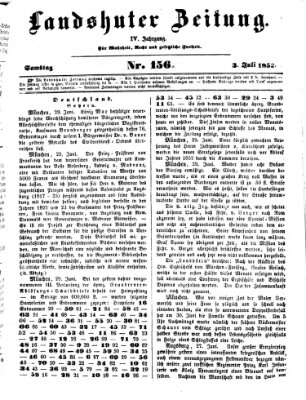 Landshuter Zeitung Samstag 3. Juli 1852
