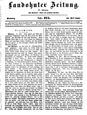 Landshuter Zeitung Sonntag 25. Juli 1852