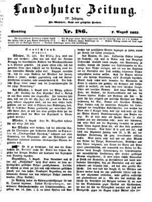 Landshuter Zeitung Samstag 7. August 1852